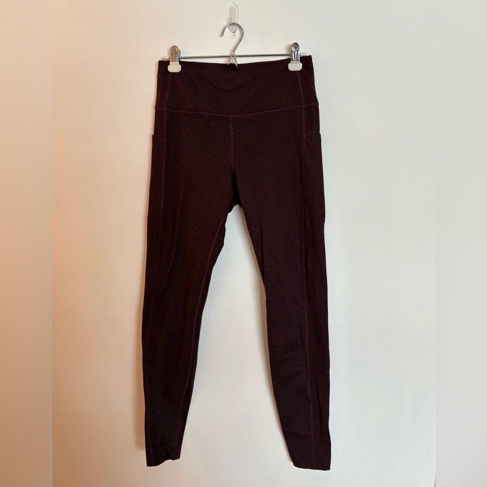 Maroon Fleece-lined Leggings